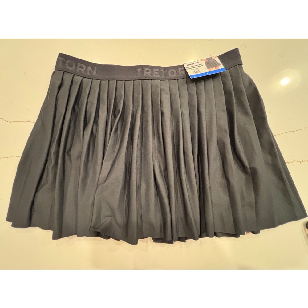 NWT Tretorn Large Pleated Skort Women Black tennis pickleball skirt golf